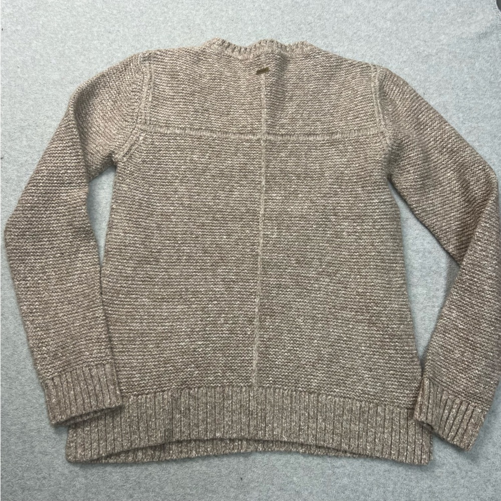 Barbour Sweater Womens 8 Brown Malvern Crew Neck Pullover Long Sleeve Knit - Picture 6 of 7